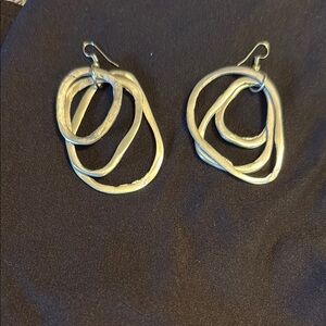 Funkyberry Silver Abstract Earrings